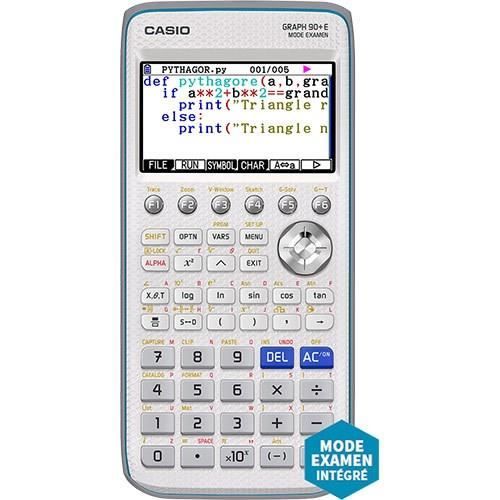 CASIO Calculatrice Graphique GRAPH90+E Mode Examen - Menu PYTHON