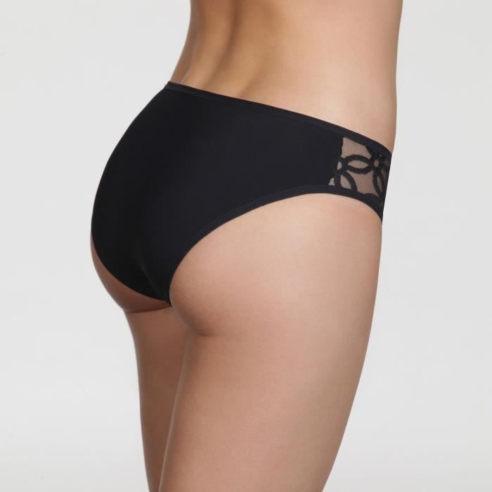 DIM Slip Generous Mod Broderie Noir Femme