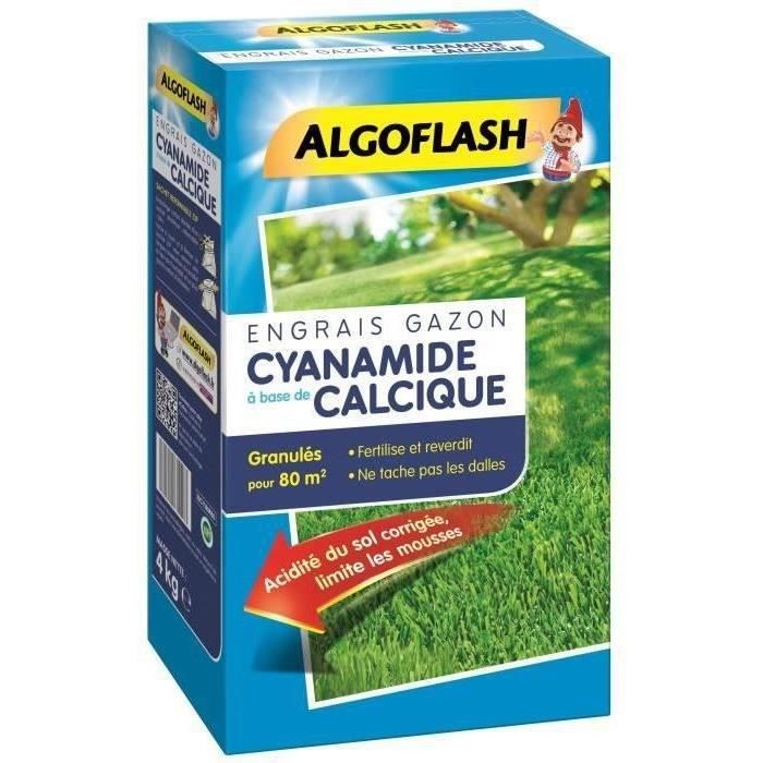 ALGOFLASH Engrais Gazon Cyanamide - 4kg