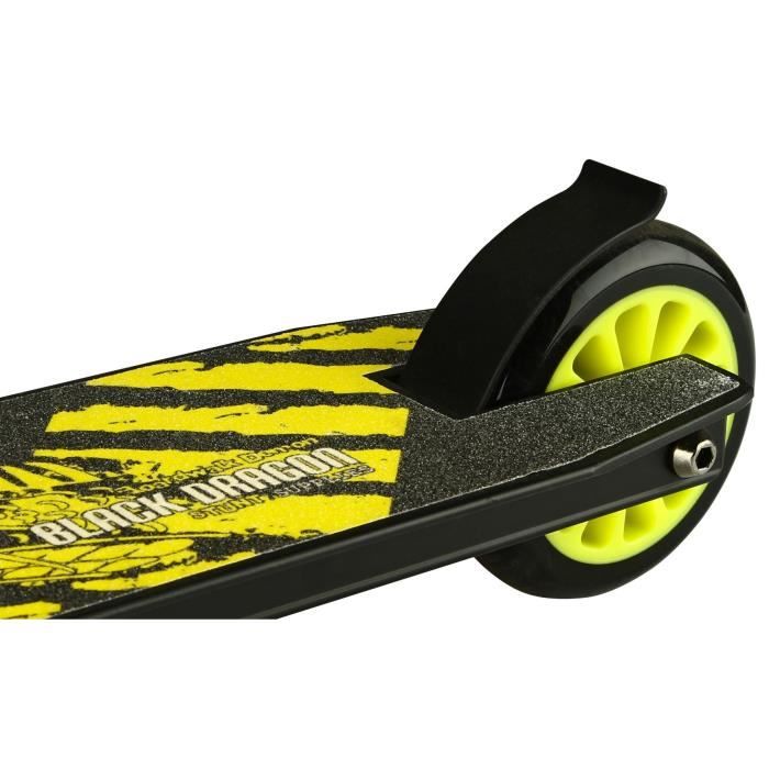 BLACK DRAGON Trottinette freestyle - Noir et jaune