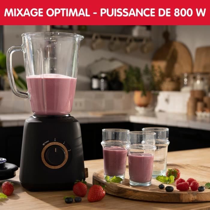 MOULINEX Blender Eco Respect, Design écologique, Smoothie, milk-shake, gaspacho, soupe, 1,75 L, Fabriqué en France LM46EN10