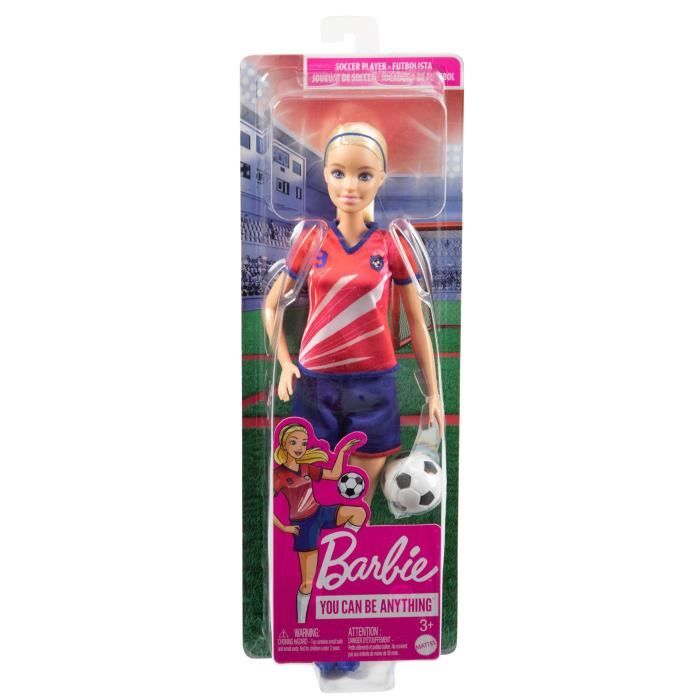 Barbie - Barbie Footballeuse - Poupée Mannequin - Des 3 ans