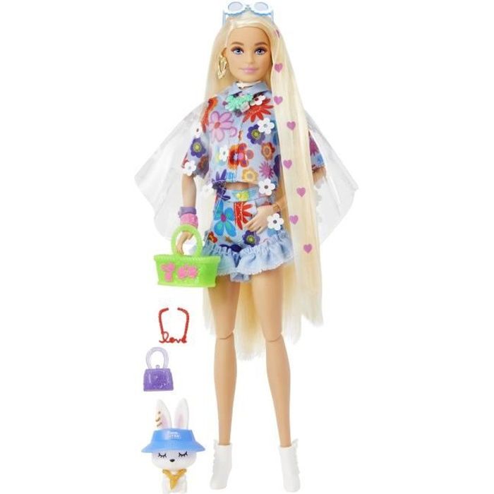 Barbie - Barbie Extra Robe Fleurie - Poupée - 3 ans et +