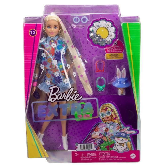 Barbie - Barbie Extra Robe Fleurie - Poupée - 3 ans et +