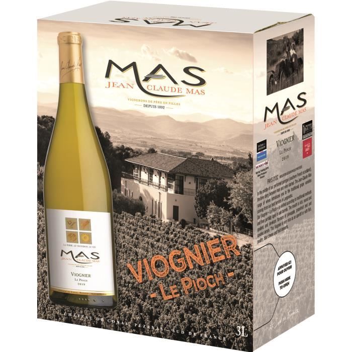 Bag In Box Jean Claude Mas Le Pioch Viognier 2020 Pays d'Oc - Vin blanc de Languedoc - 3 L