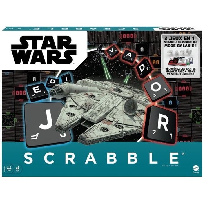 Mattel Games - Scrabble Star Wars - Jeu de société et de lettres - 2 a 4 joueurs - Des 10 ans