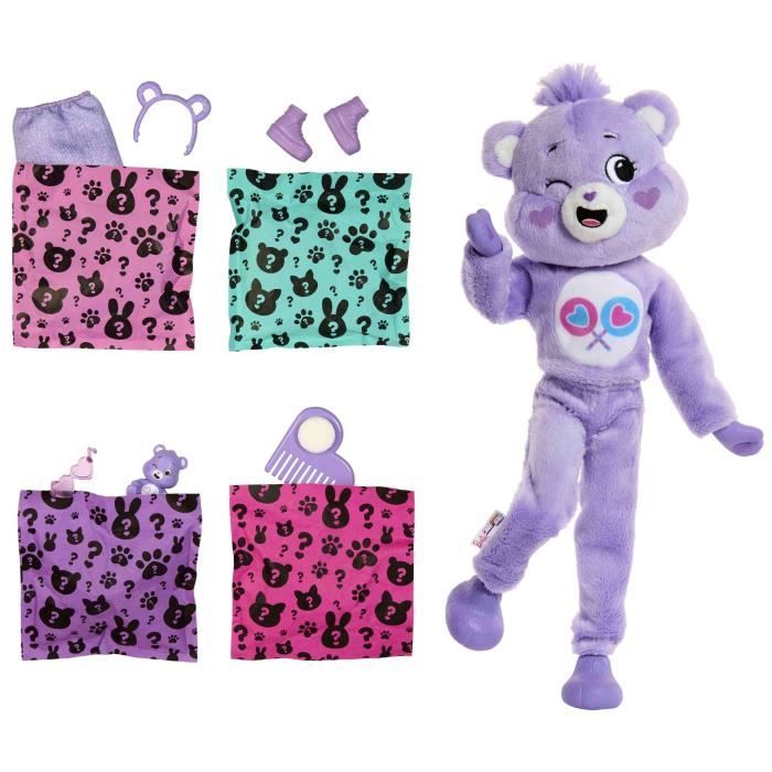 Image secondaire de Poupée Barbie Cutie Reveal Bisounours Tougentille Mauve - 3 ans+- JCN94