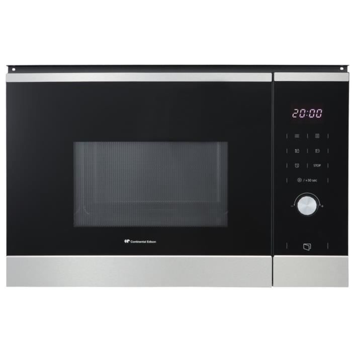 Built-in microwave - CONTINENTAL EDISON - CEMO25GINES - Black Stainless Steel L59.5 x H38.8 x D40.1 cm - 25L