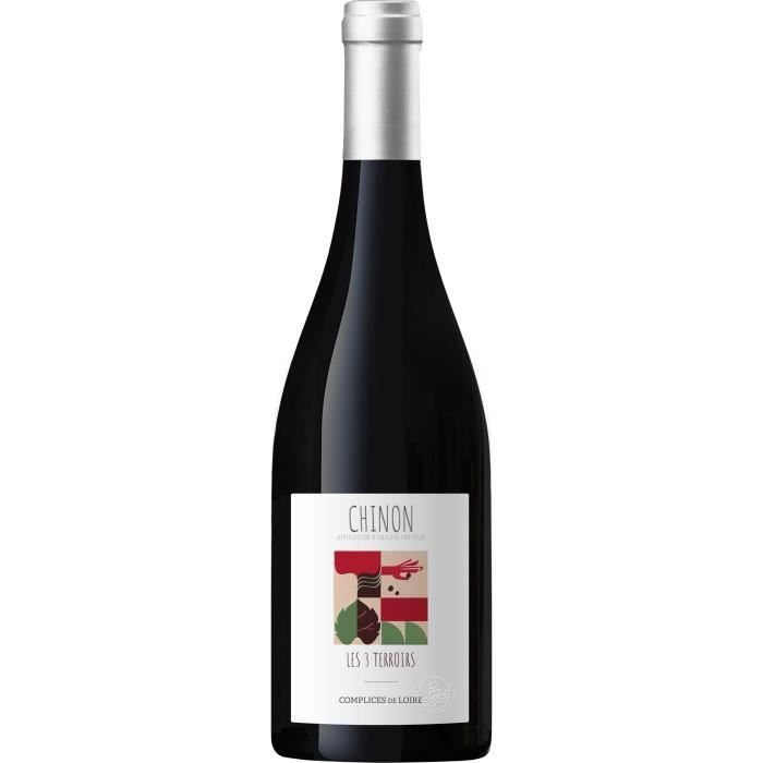 Les Trois Terroirs Chinon - Vin rouge de Loire 2024