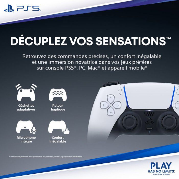 Image secondaire de Manette sans fil DualSense Chroma Indigo pour PS5 et PC
