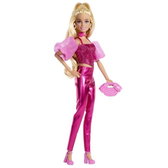 Image secondaire de Barbie - Poupée Deluxe Style - Tenue rose métallisé et cheveux blonds - Barbie - JFP40