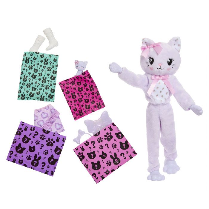 Image secondaire de Barbie Cutie Reveal - Poupée Chat Mauve avec Accessoires Surprises