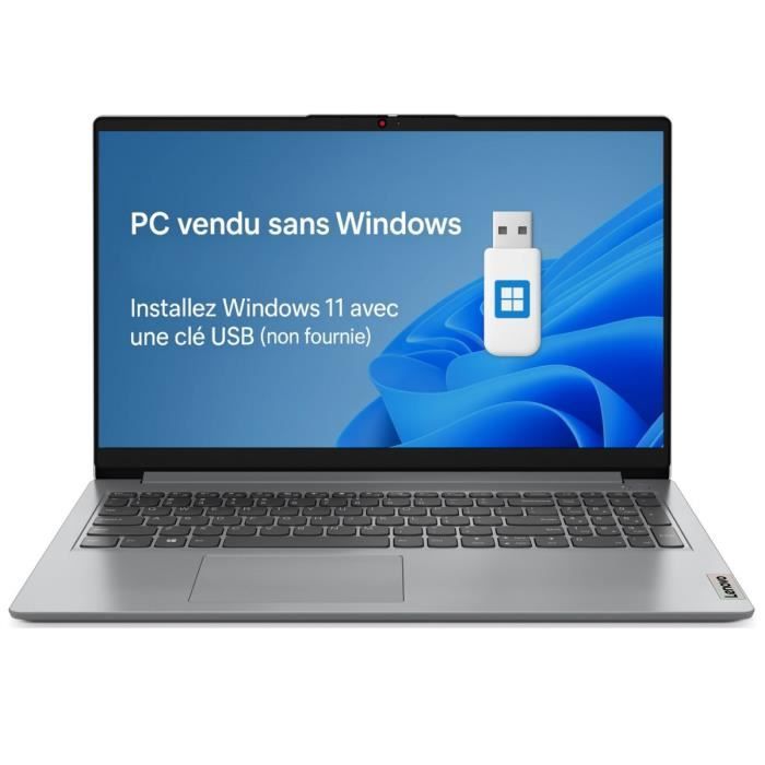 Image secondaire de PC portable LENOVO IdeaPad 1 15AMN7 | Sans Windows - 15 FHD - Ryzen 3 7320U - RAM 16 Go - SSD 512 Go - AZERTY