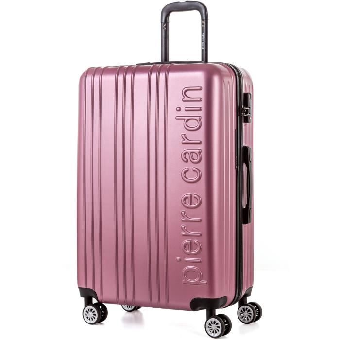 PIERRE CARDIN Valise Grande Taille - 75 cm - 8 Roues - Or et rose