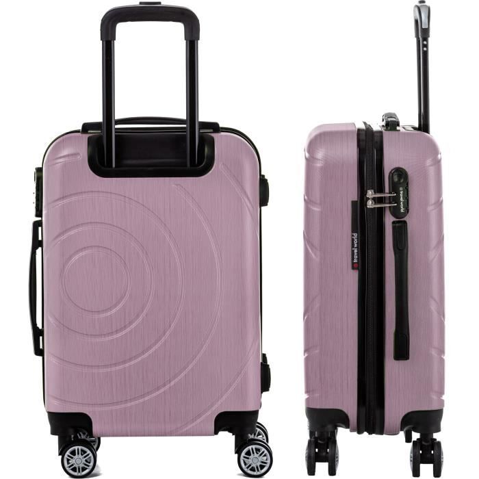 TRAVEL WORLD Ensemble de 3 Valises 55/65/75 Cm Or Rose