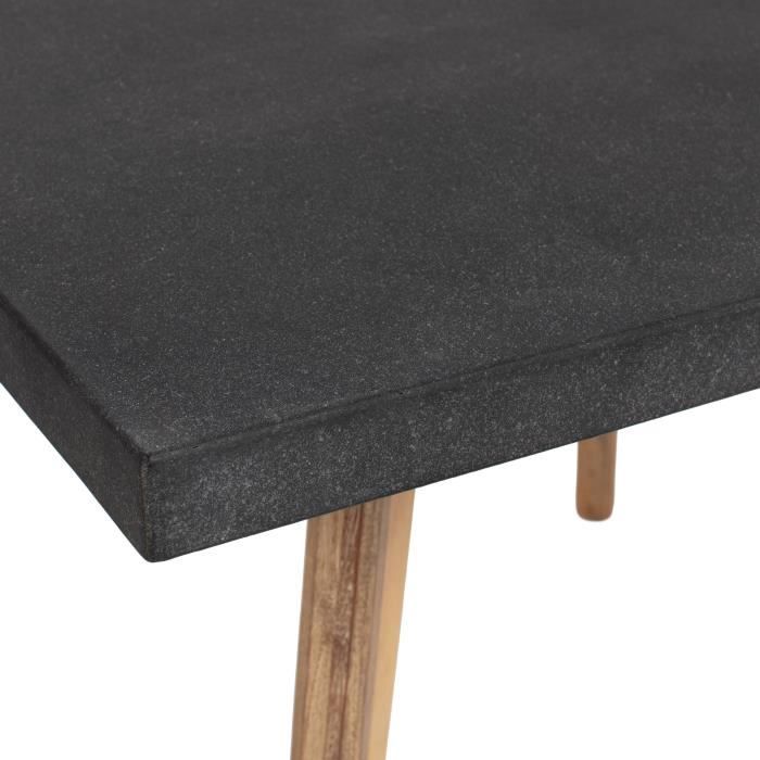 Table de jardin effet ciment 4 personnes