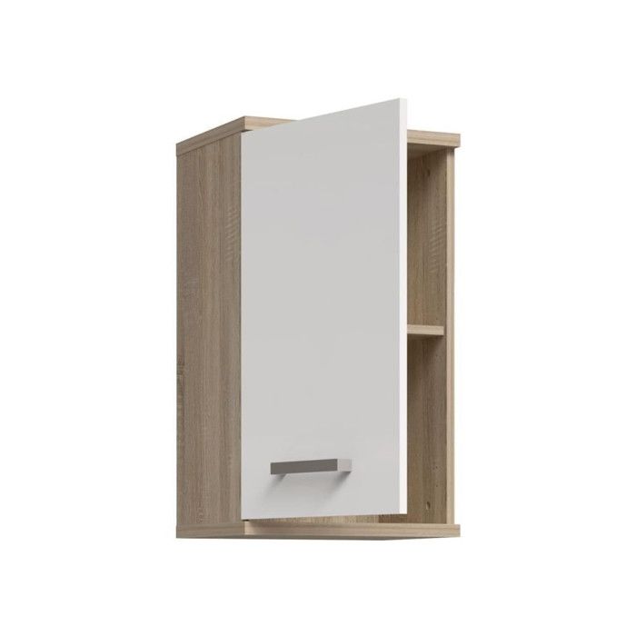 Wall Cabinet Bathroom Storage White Sonoma Oak 1 Door Size 68.8 x 29 x 40.2 cm