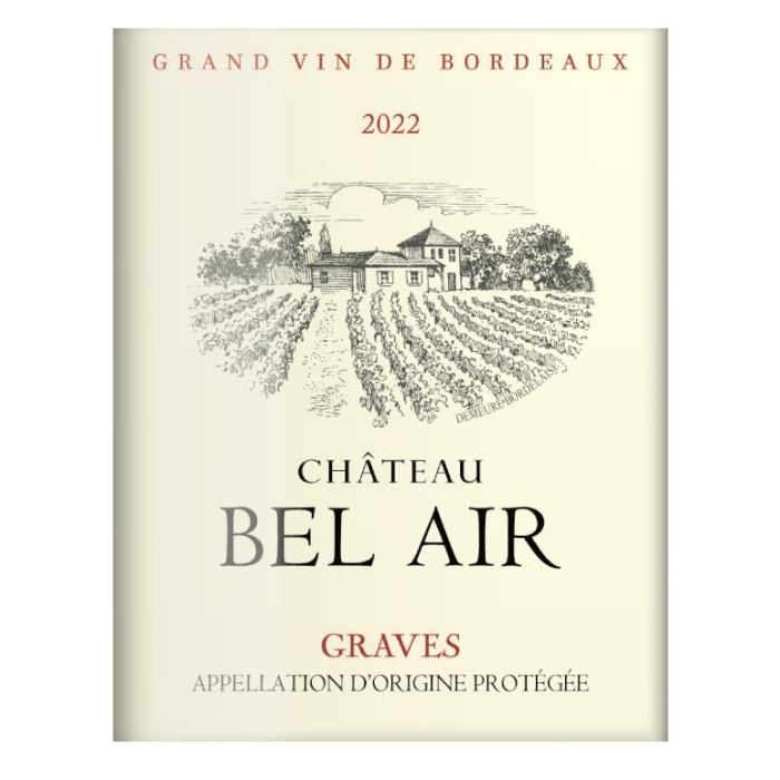 Image secondaire de Château Bel Air 2022 - Vin Rouge de Bordeaux AOP Graves 75 cl