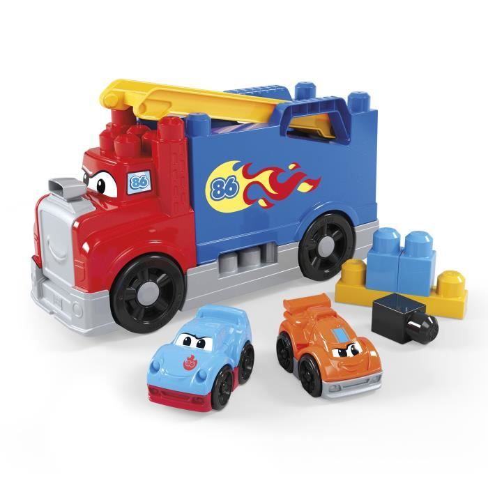 MEGA BLOKS - Camion Course et Construction - Coffret avec 19 pièces - MEGA Bloks - JFR29