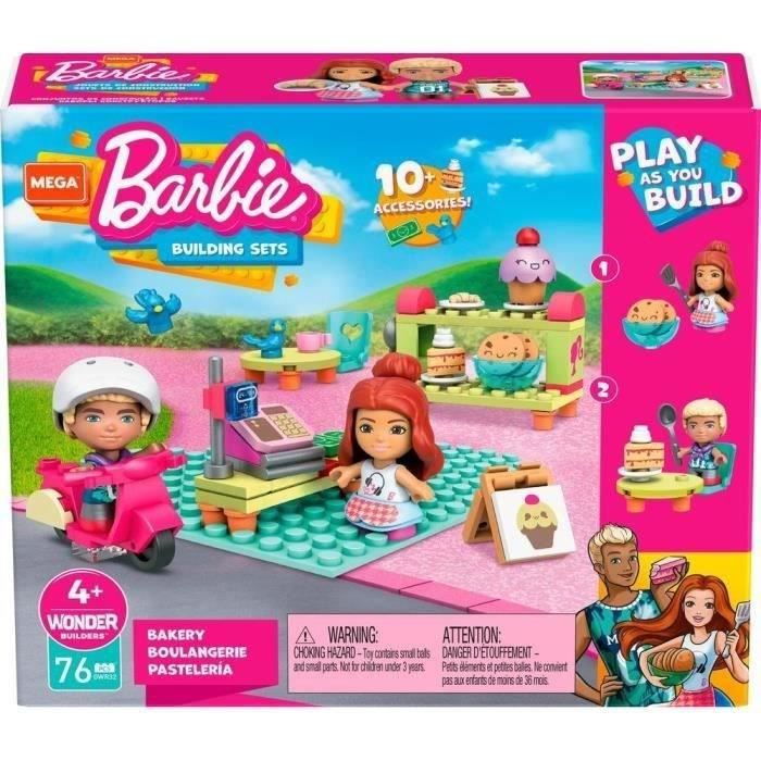 Mega Construx Barbie - Coffret Boulangerie-Pâtisserie - Jeu de construction - Des 4 ans