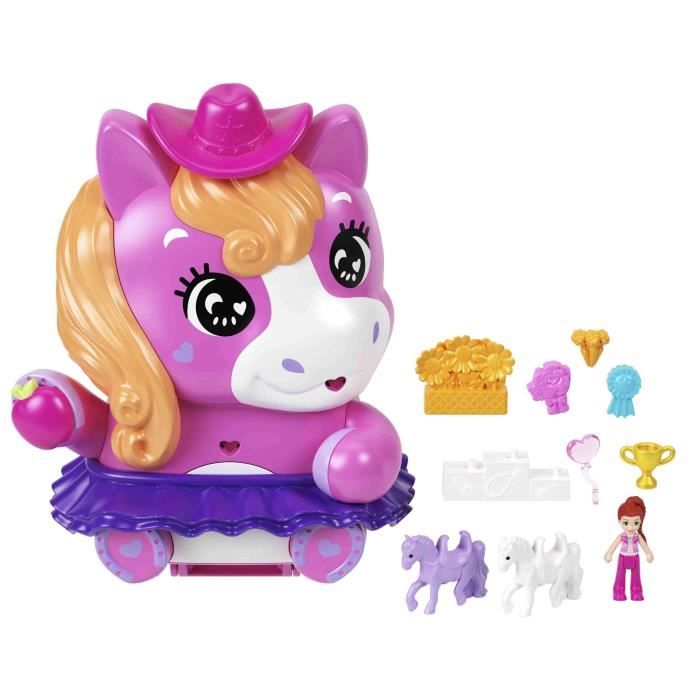 Image secondaire de Polly Pocket-Coffret Poney Rodéo-Jouet De Voyage - 4 ans+- JCR39