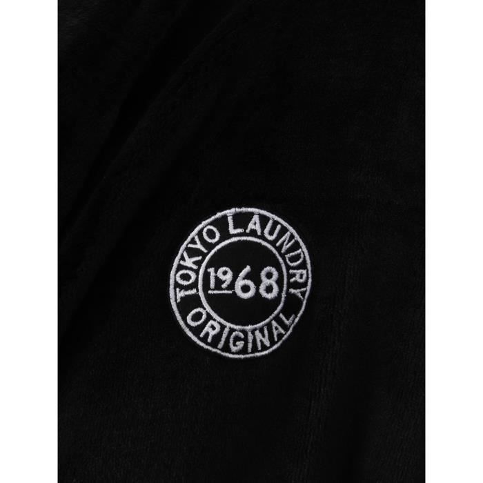TOKYO LAUNDRY Robe de Chambre avec Ceinture Noir Homme