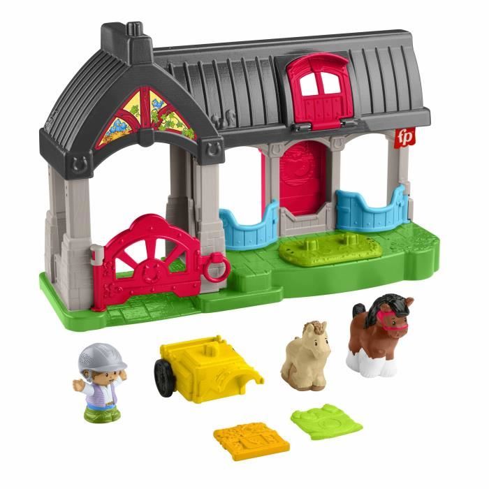 Image secondaire de FISHER-PRICE Little People-L'écurie des Joyeux Chevaux avec 6 éléments - Fisher-Price - HWR84