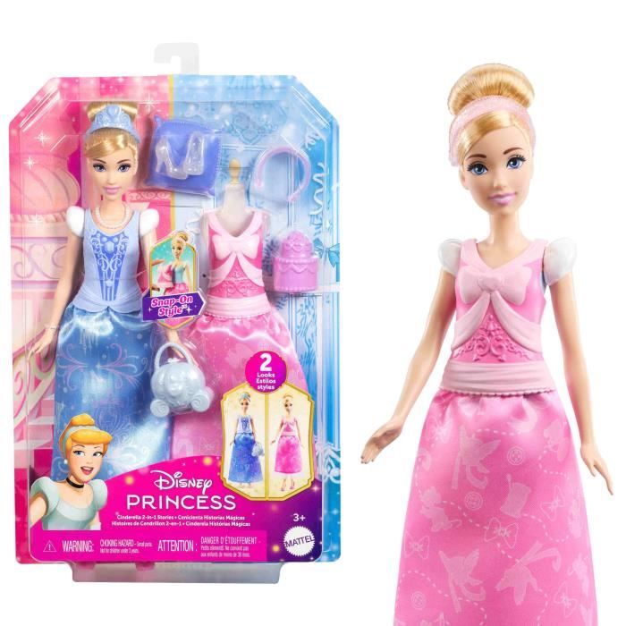 Princesses Disney-Poupée Cendrillon Et Tenues-Coffret Avec Accessoires - 3 ans+- JCR95