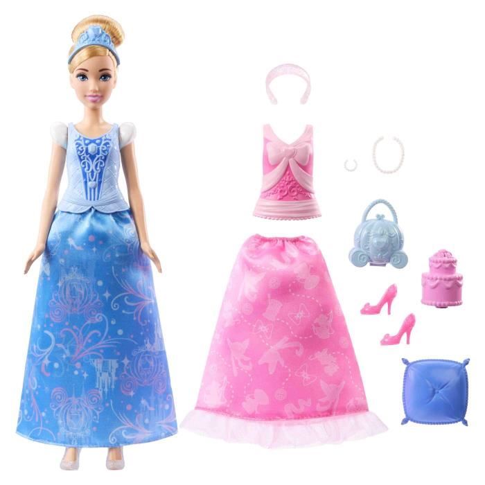 Image secondaire de Princesses Disney-Poupée Cendrillon Et Tenues-Coffret Avec Accessoires - 3 ans+- JCR95