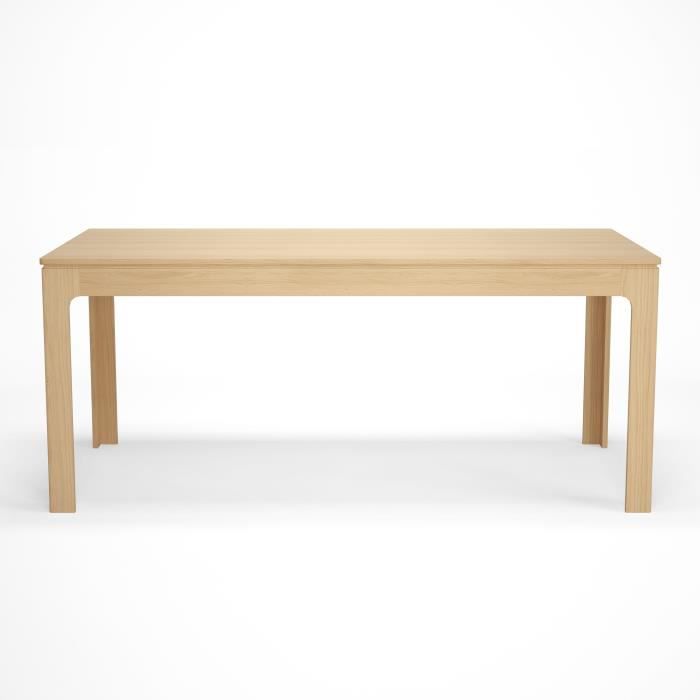 Table extensible avec 1 allonge intégrée - placage chene - L 180/240cm x P 90 x H 76 cm