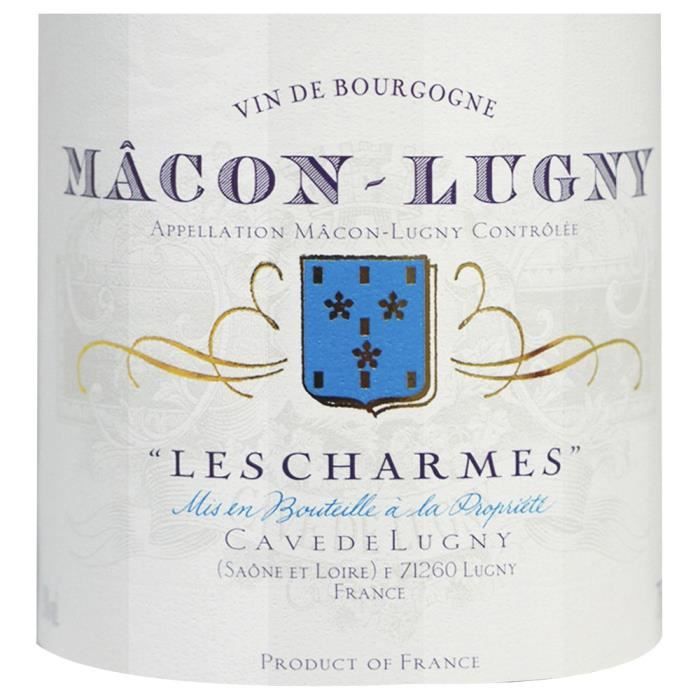 Cave de Lugny Mâcon-lugny Les Charmes - Vin blanc de Bourgogne