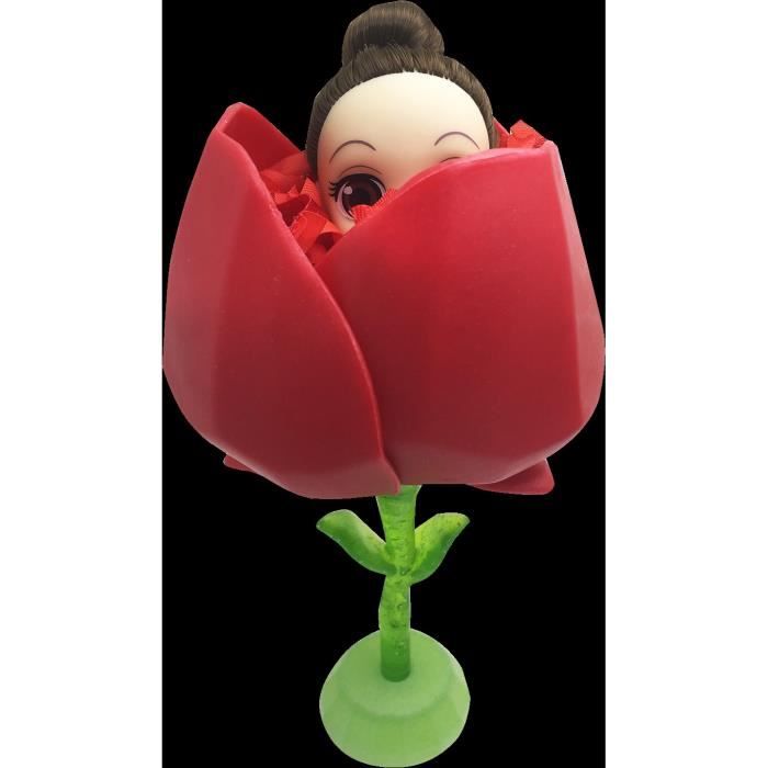 FLOWER SURPRISE - Poupée parfumée 14 cm - Rose
