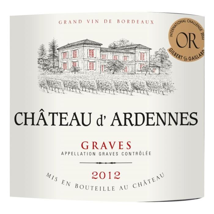 Château d'Ardennes 2012 Graves - Vin rouge de Bordeaux