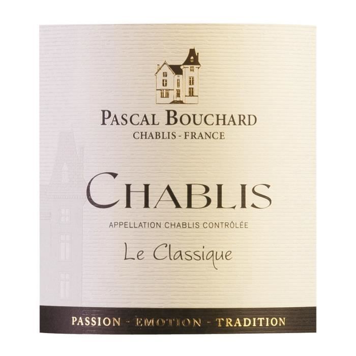 Pascal Bouchard 2020  Le Classique Chablis - Vin blanc de Bourgogne