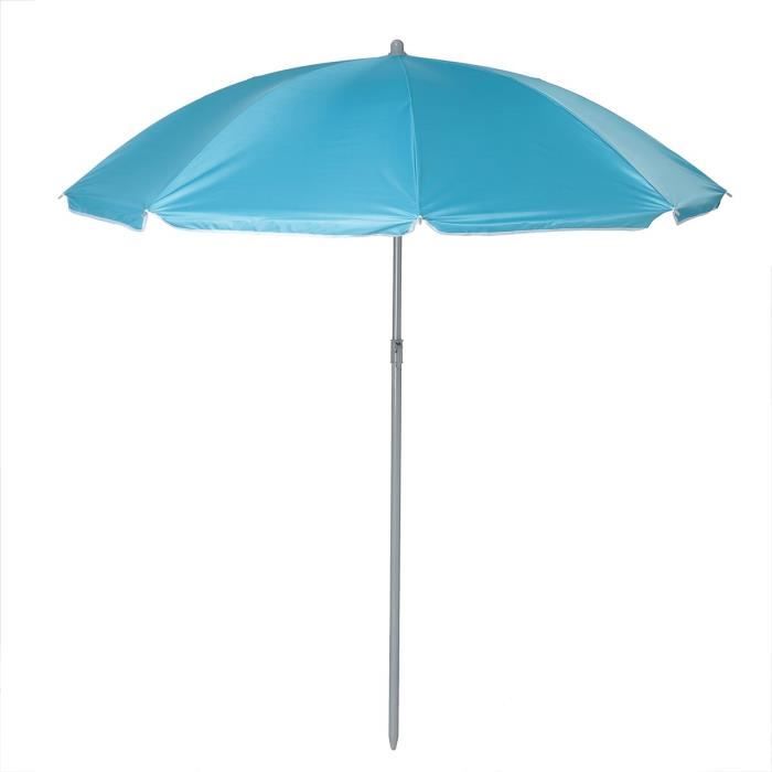 Parasol plage inclinable - Ø 160 cm - Turquoise