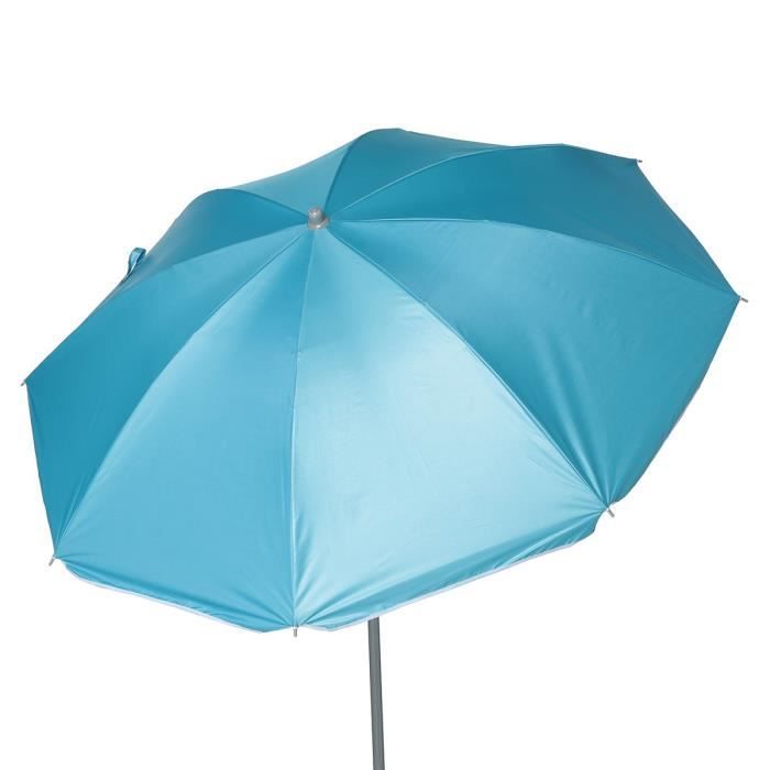 Parasol plage inclinable - Ø 160 cm - Turquoise