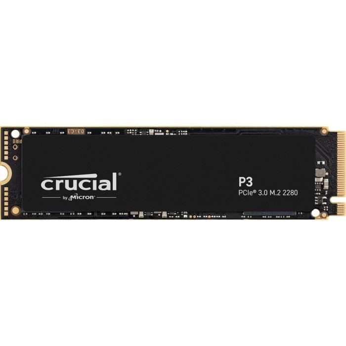 Disque dur SSD CRUCIAL P3 1 To 3D NAND NVMe PCIe M.2