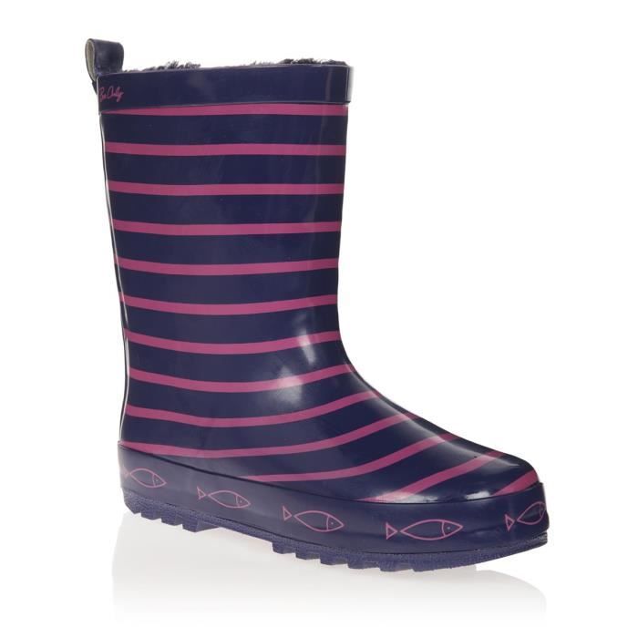 BE ONLY Bottes Timouss Doublure Chaude Violet/Rose Fushia Enfant