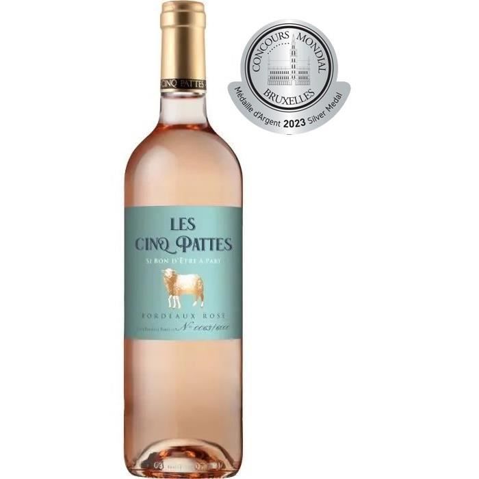 Les Cinq Pattes 2024 Bordeaux - Vin ros� de Bordeaux