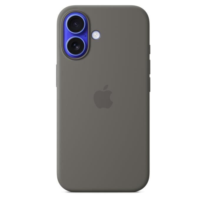 APPLE iPhone 16 - Custodia in silicone con MagSafe - Grigio pietra
