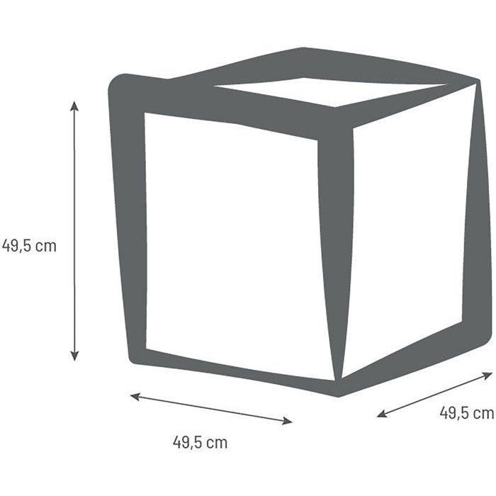 Image secondaire de Pot de Fleurs Carré Volcania 50 cm - Beige Calcaire - EDA