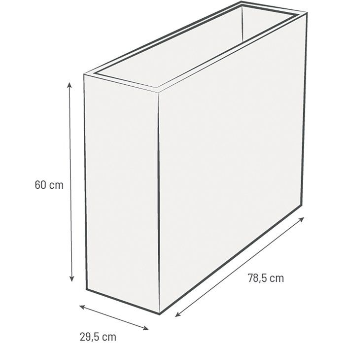 Image secondaire de Jardinière Muret Loft L Beige Calcaire - EDA - 46L Intérieur/Extérieur