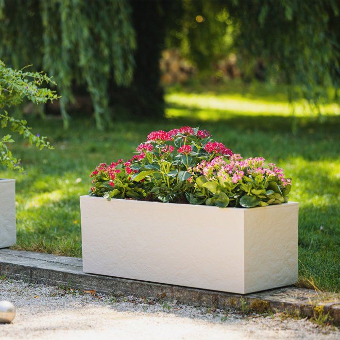 Image secondaire de Jardinière Volcania Up EDA - 25L Beige Calcaire pour Intérieur/Extérieur