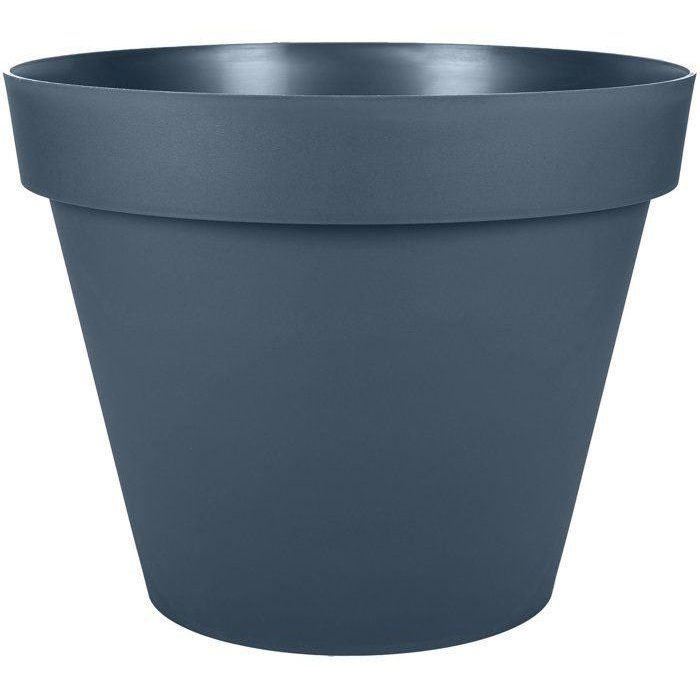 Pot de Fleur Rond Toscane EDA - Bleu Jean Ø 48 cm