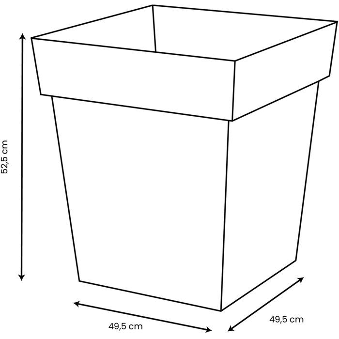 Image secondaire de Pot de Fleur Carré Toscane EDA - 50 cm - Bleu Jean