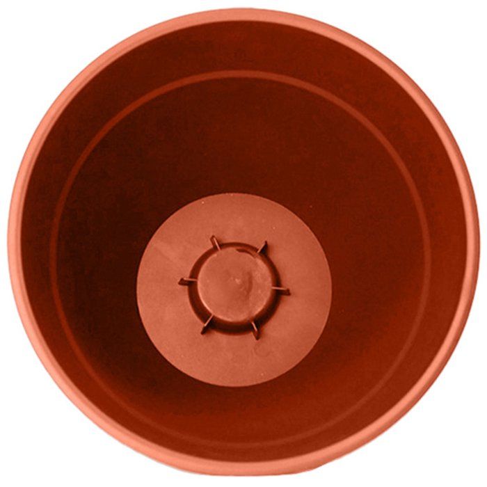 Image secondaire de Pot de Fleur Rond Osaka - EDA - Orange Terre Battue - Ø 40 cm