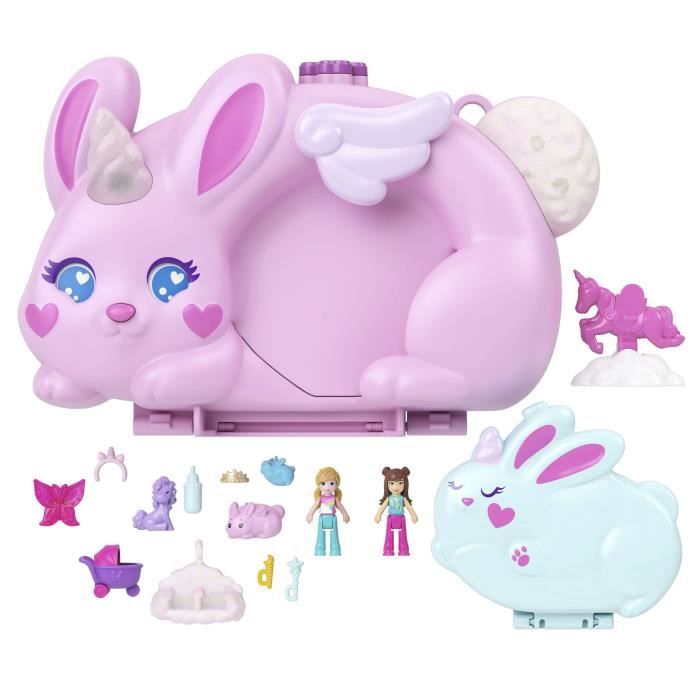 Image secondaire de Polly Pocket - Coffret 2 en 1 Lapin - Avec 2 figurines et 12 accessoires - Polly Pocket - JFT88