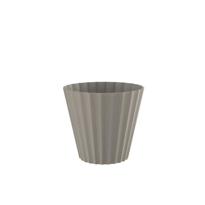 PLASTIKEN Pot Doric Maceta - Ø18 x 16 cm - Taupe