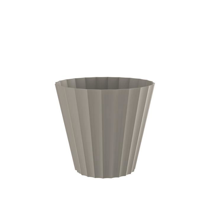 PLASTIKEN Pot Doric Maceta - Ø22 x 20 cm - Taupe