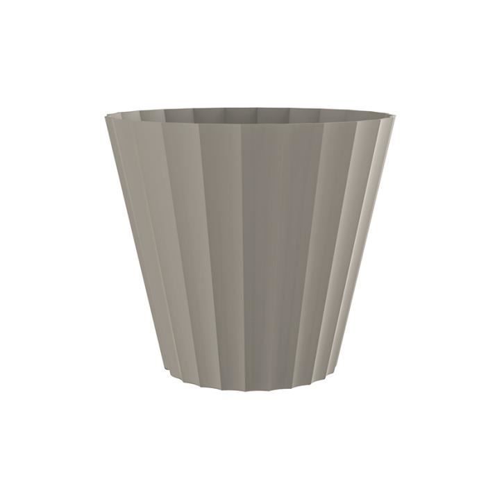 PLASTIKEN Pot Doric Maceta - Ø26 x 23 cm - Taupe